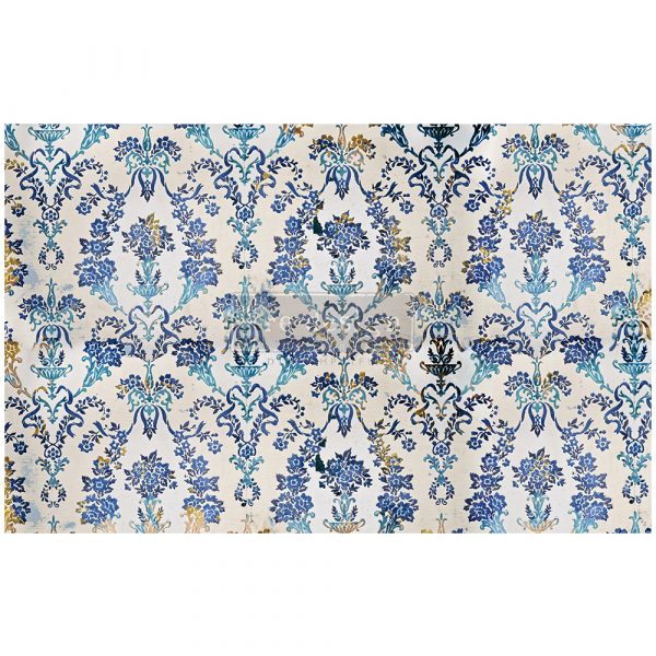 Decoupage Decor Tissue Paper - COBALT FLOURISH