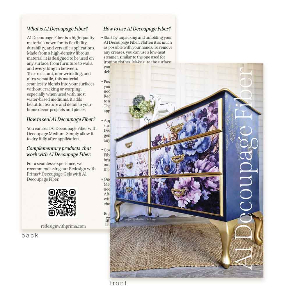 A1 FIBER DECOUPAGE POSTCARD - PACK OF 5 POSTCARDS, EACH 5"x7"