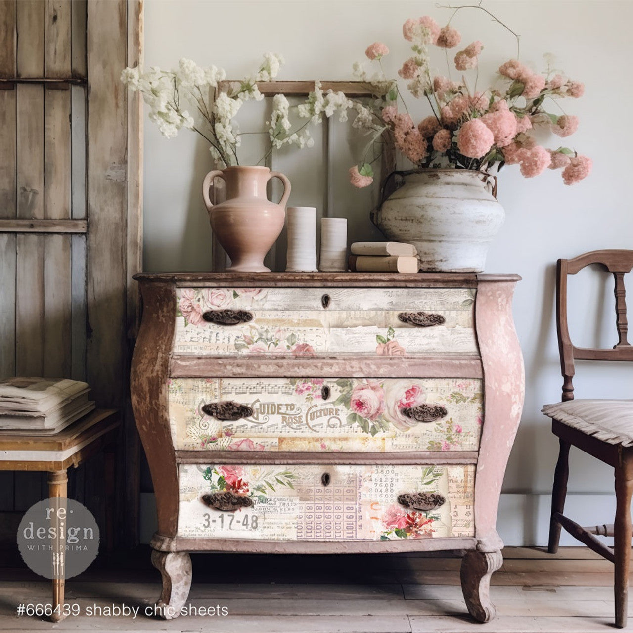 Shabby Chic Sheets Decoupage Paper