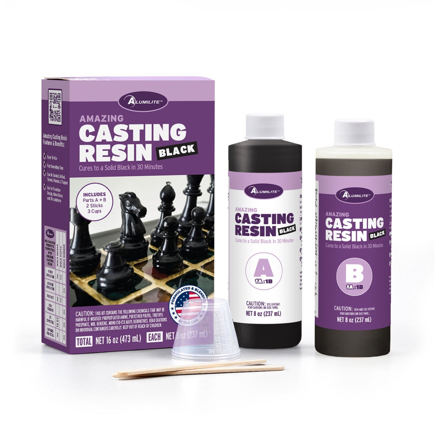 BLACK- ALUMILITE AMAZING RESIN KIT