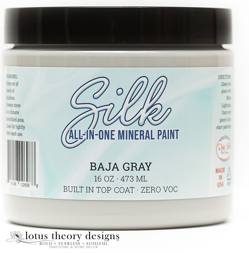 BAJA GRAY Silk All-In-One Mineral Paint, 473ml, Dixie Belle Paint
