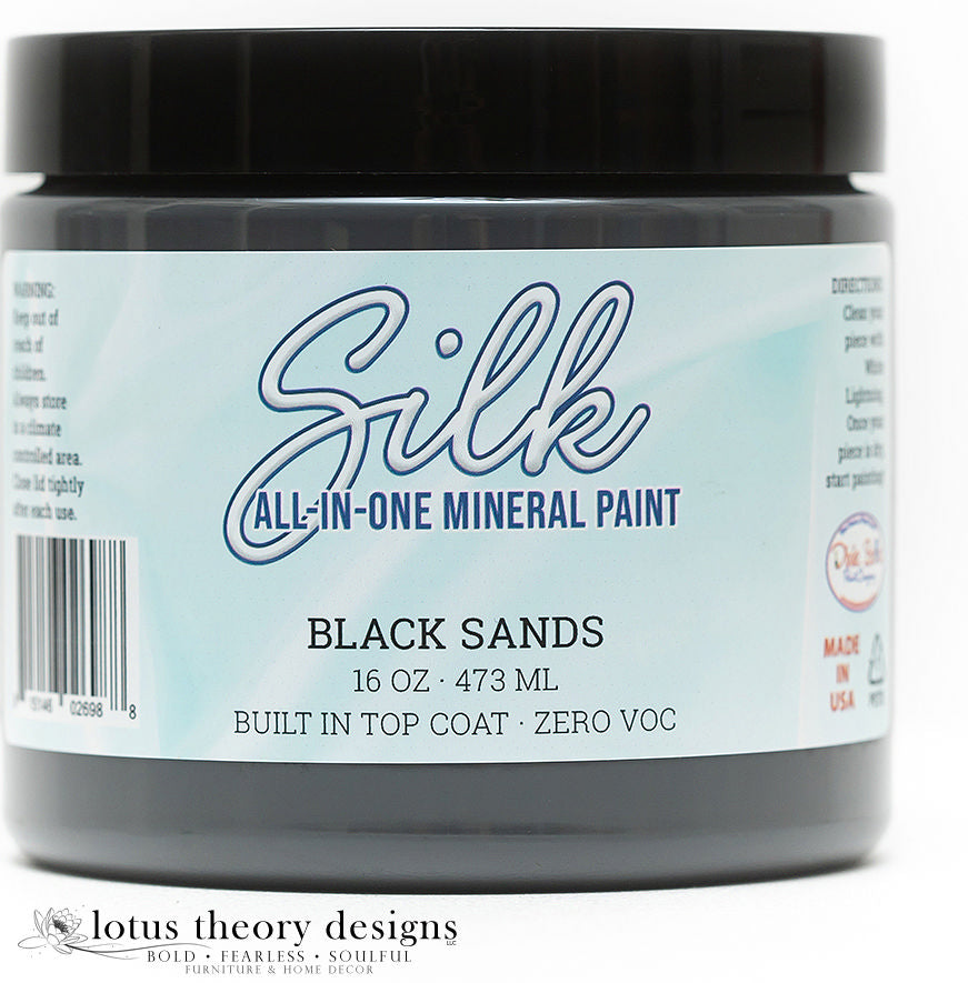 BLACK SANDS Silk All-In-One Mineral Paint, 473ml, Dixie Belle Paint