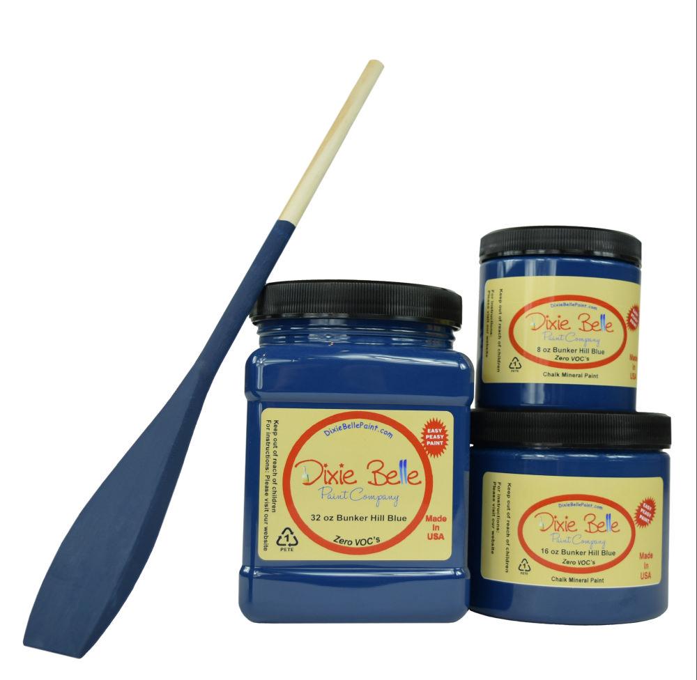 BUNKER HILL BLUE - Dixie Belle - Dark Indigo Blue Chalk Mineral Paint - 236ml/8oz - 473ml/16oz