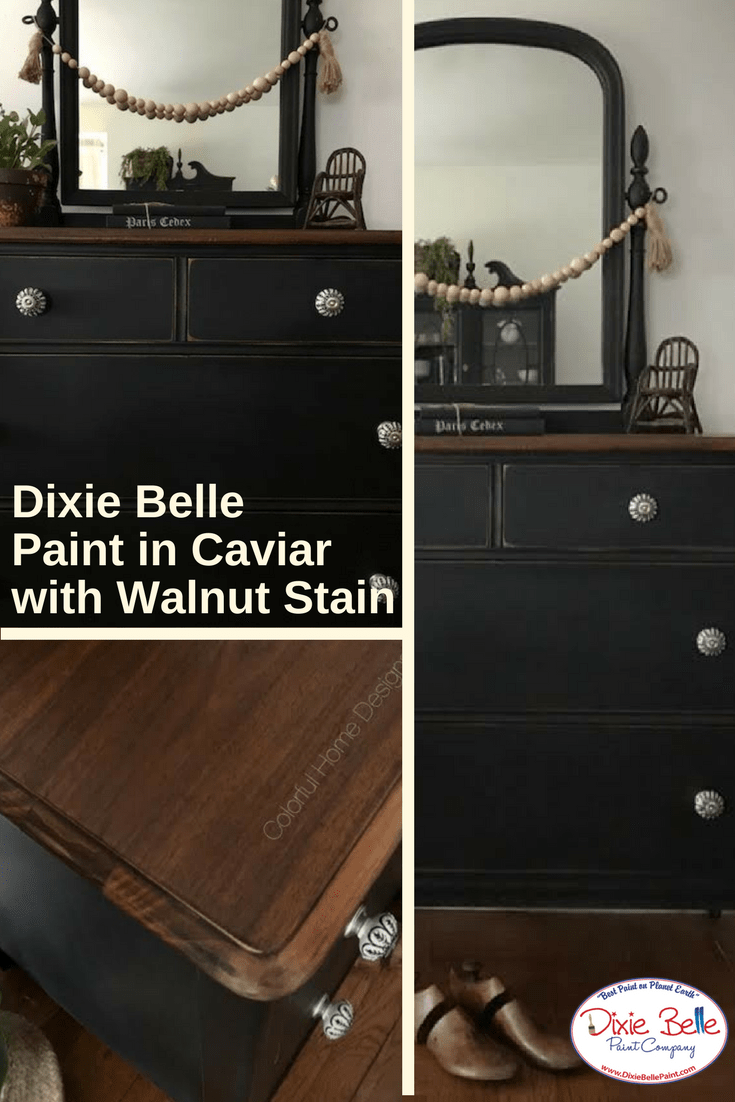 CAVIAR - Dixie Belle - Matt Black Chalk Mineral Paint - 236ml/8oz - 473ml/16oz