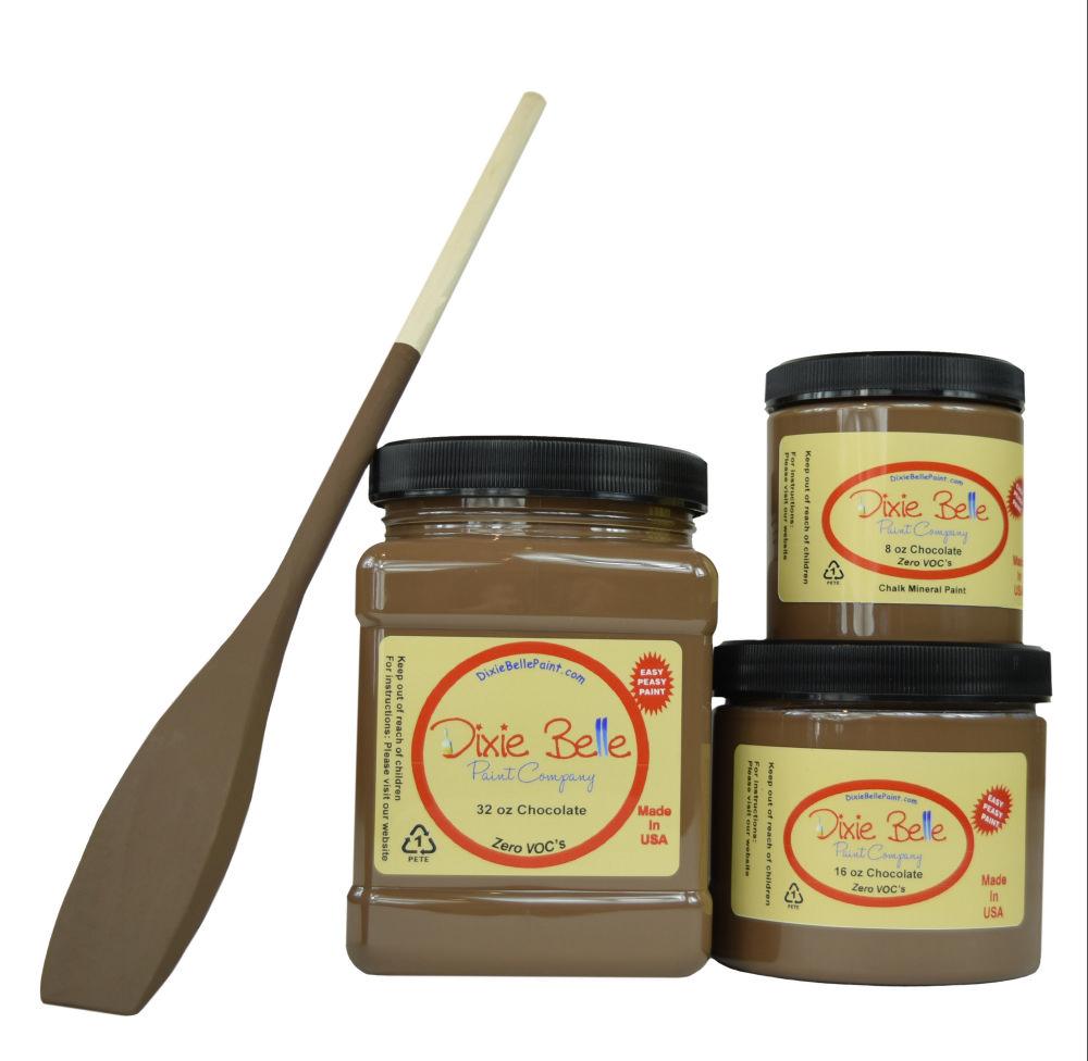 CHOCOLATE - Dixie Belle - Dark Brown Chalk Mineral Paint - 236ml/8oz - 473ml/16oz