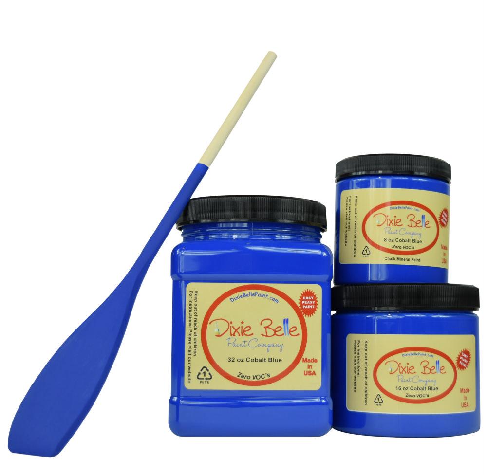 COLBALT BLUE - Dixie Belle - Bright Blue Chalk Mineral Paint - 236ml/8oz - 473ml/16oz