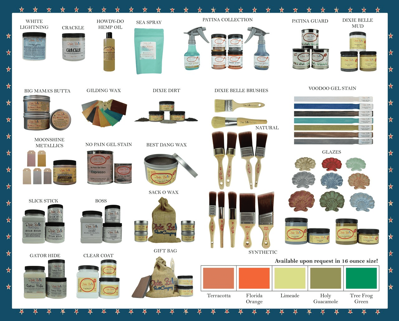 PURE OCEAN - Dixie Belle - Bright Vibrant Teal Mineral Chalk Paint - 236ml/8oz - 473ml/16oz