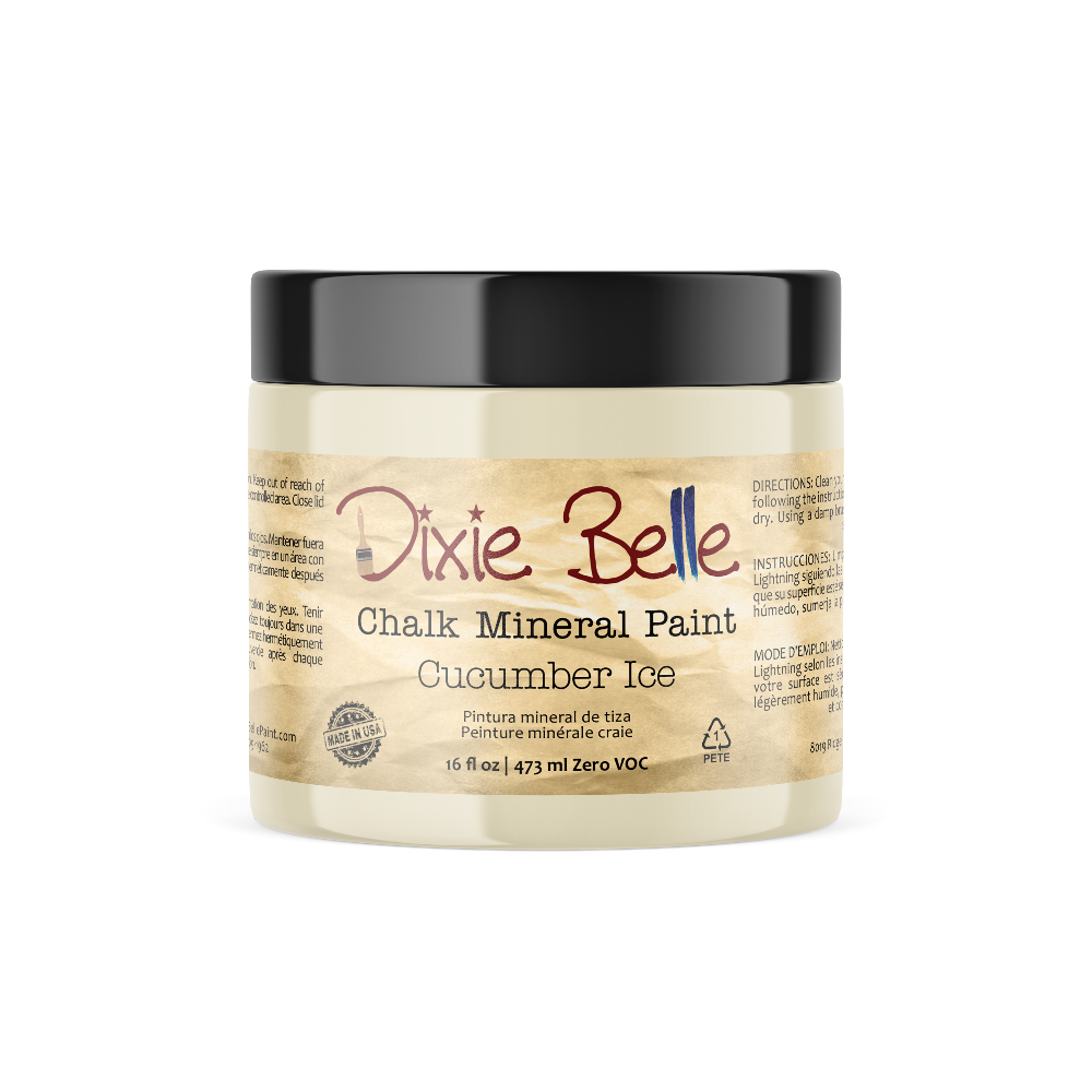 CUCUMBER ICE - Dixie Belle - White with a Hint of Green Chalk Mineral Paint - 118ml/4oz - 236ml/8oz - 473ml/16oz