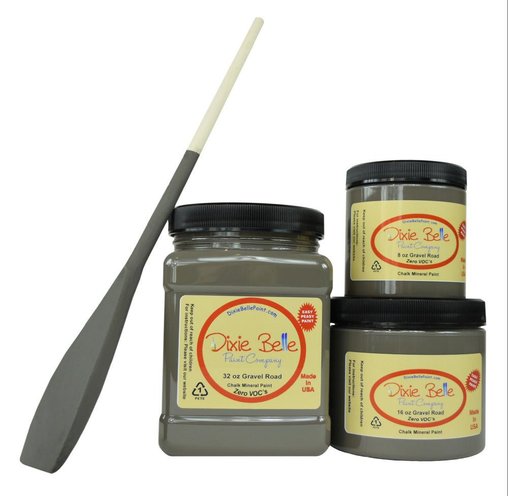 GRAVEL ROAD - Dixie Belle - Warm Dark Grey Chalk Mineral Paint - 236ml/8oz - 473ml/16oz - 946ml/32oz