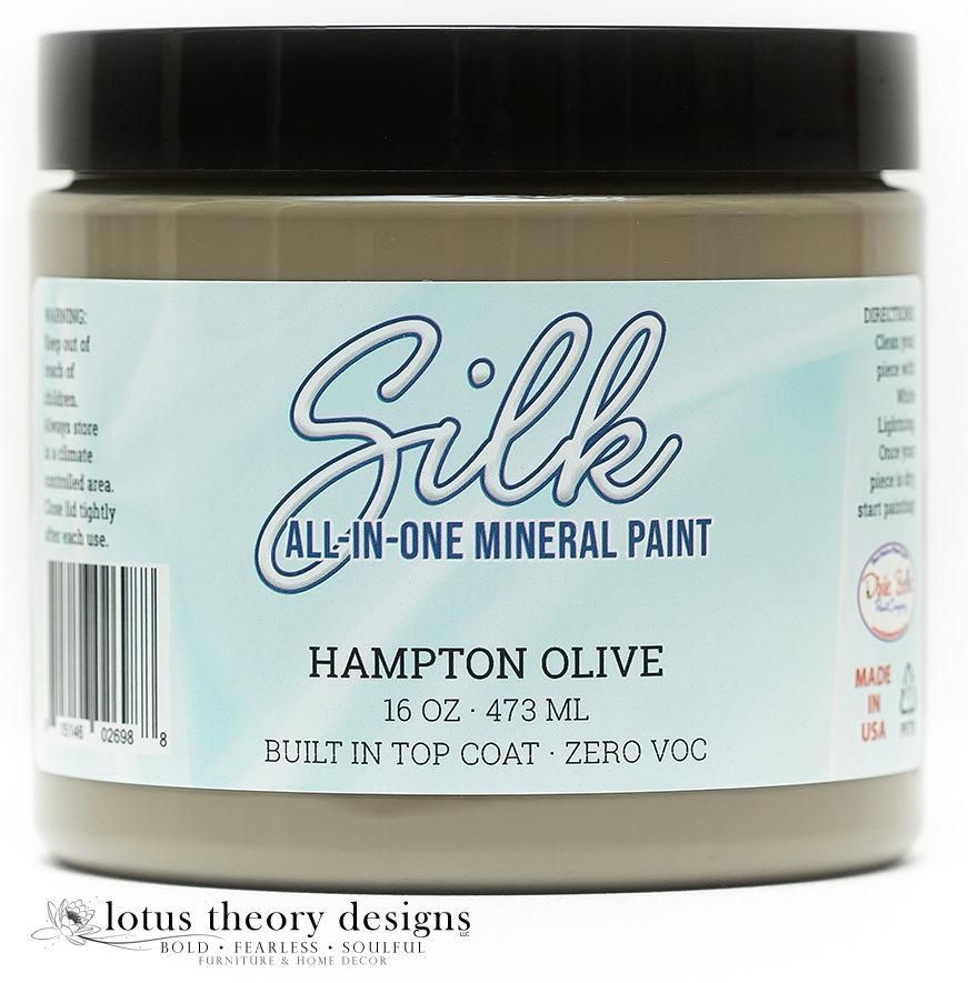HAMPTON OLIVE Silk All-In-One Mineral Paint, 473ml, Dixie Belle Paint