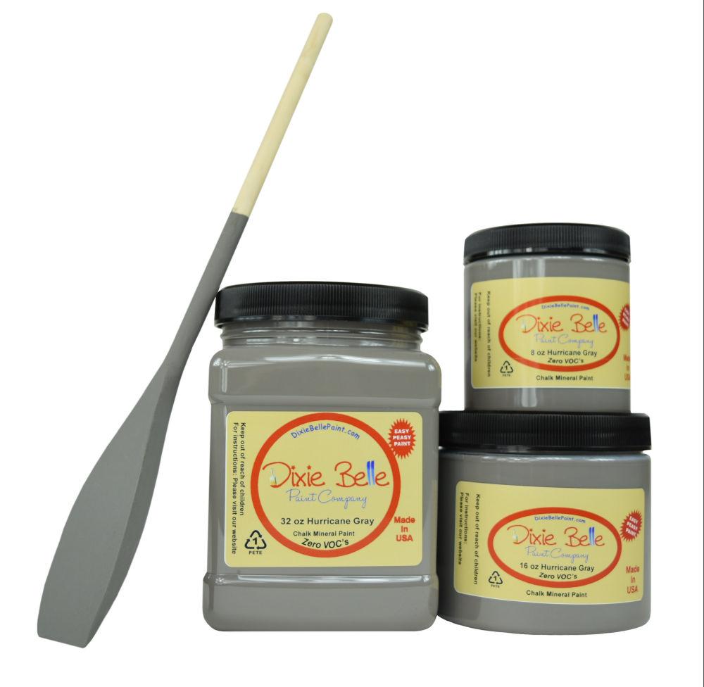 HURRICANE GRAY - Dixie Belle - Medium Grey Chalk Mineral Paint - 236ml/8oz - 473ml/16oz - 946ml/32oz