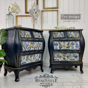 Decoupage Decor Tissue Paper - COBALT FLOURISH