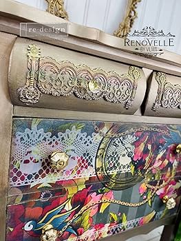 Ink and Lace Decoupage Paper