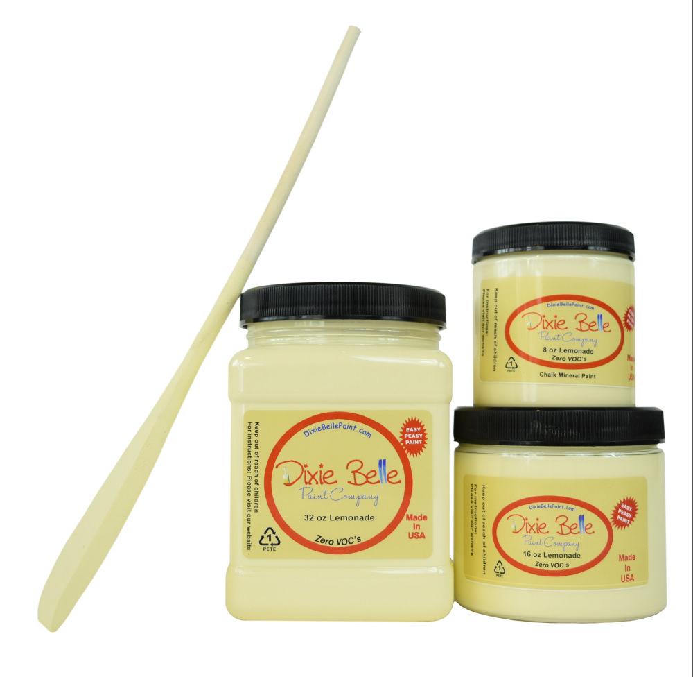 LEMONADE - Dixie Belle - Pale Yellow Chalk Mineral Paint - 236ml/8oz - 473ml/16oz