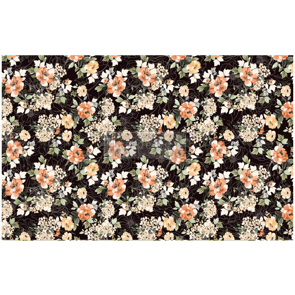 Midnight Amber Decoupage Paper