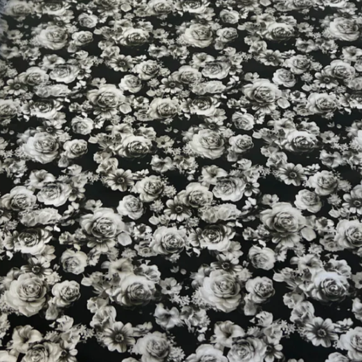 MORGAN FLOWERS - Rub On Metallic Foil by APS (semi transparent) - Textile Friendly