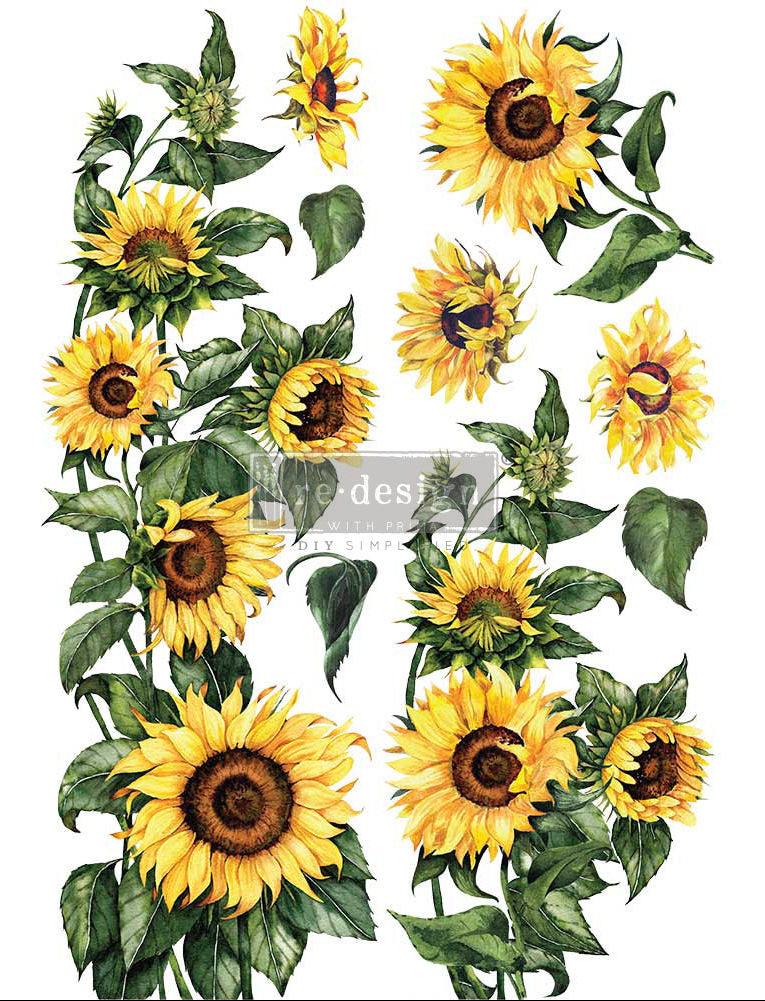 SUNFLOWER - 24" x 35" - Redesign Decor Transfer Decal