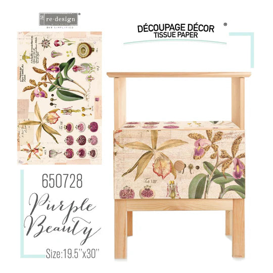 Purple Beauty Decoupage Paper