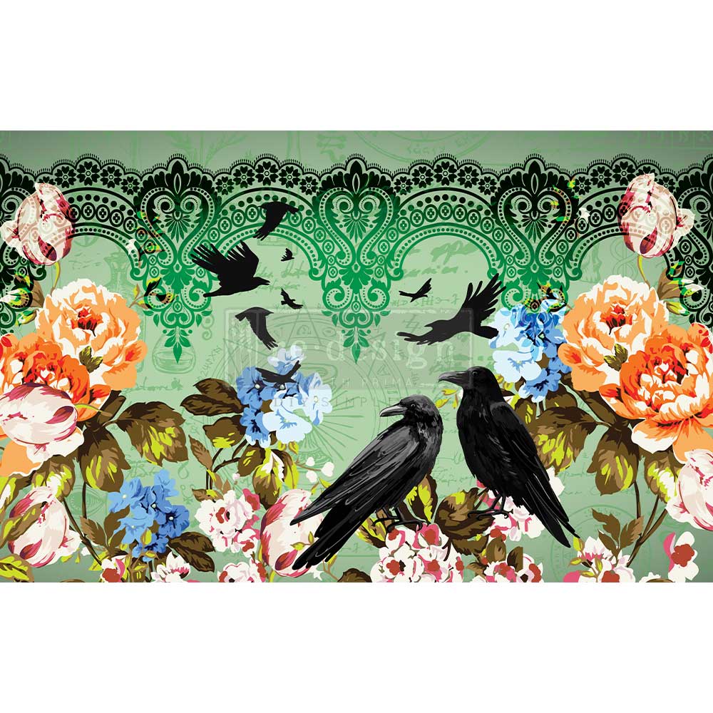 Retro Gardens Decoupage Paper
