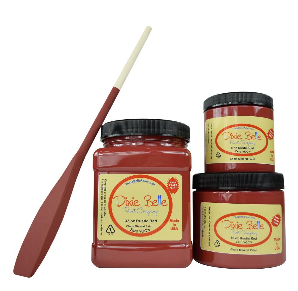 RUSTIC RED - Dixie Belle - Chalk Mineral Paint - 236ml/8oz - 473ml/16oz - 946ml/32oz
