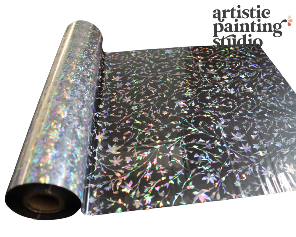 WILLOW HOLOGRAM (Transparent) - Rub On Metallic Foil by APS - Textile Friendly