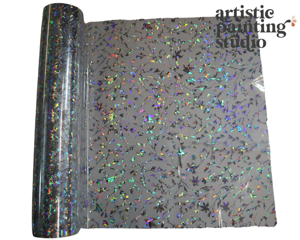 WILLOW HOLOGRAM (Transparent) - Rub On Metallic Foil by APS - Textile Friendly