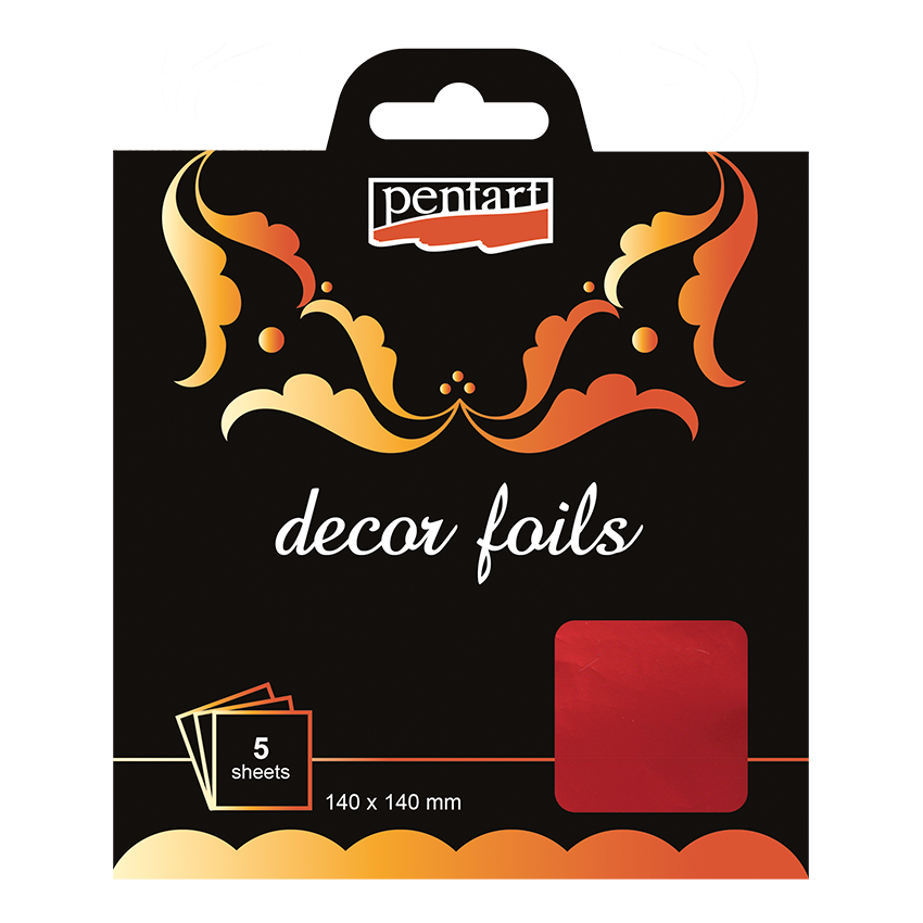 METALLIC BORDON- DECOR FOILS METALLIC GOLD 14 X 14 CM 5 SHEETS/PACK