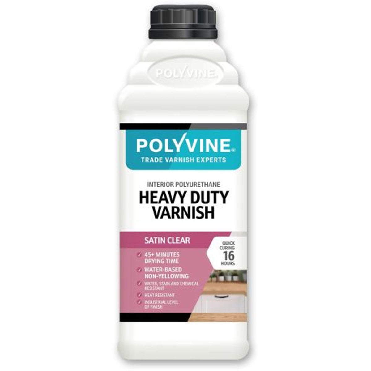 Polyvine Heavy Duty Interior Wood Varnish Satin 500ml