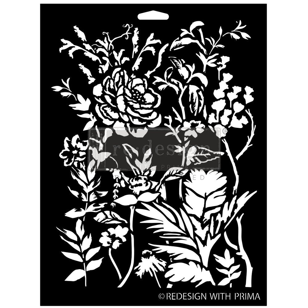 CERULEAN BLOOMS STENCIL