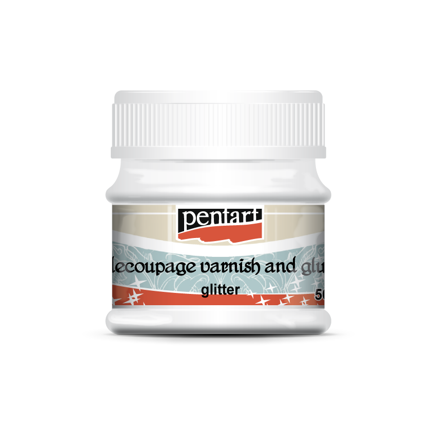 GLITTER- DECOUPAGE GLUE & VARNISH