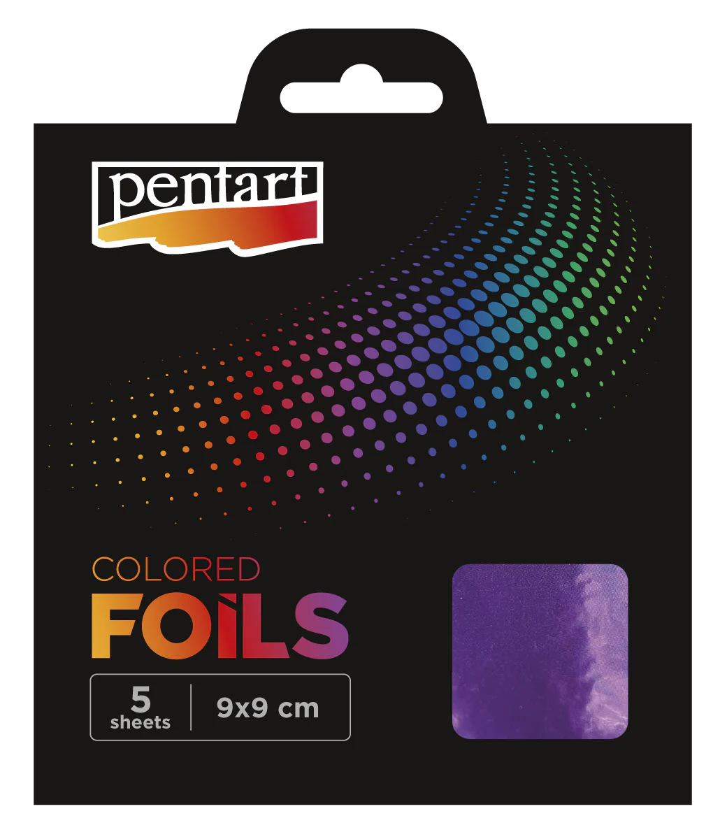 DARK PURPLE - COLOURED FOIL SHEETS 9X9 CM 5 SHEETS/PACK