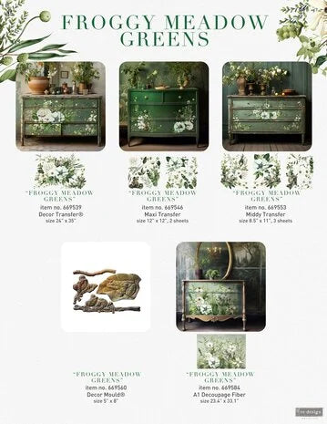 Froggy Meadow Greens Middy Transfer