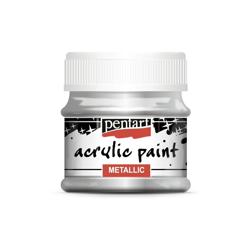 SILVER - METALLIC ACRYLIC PAINT