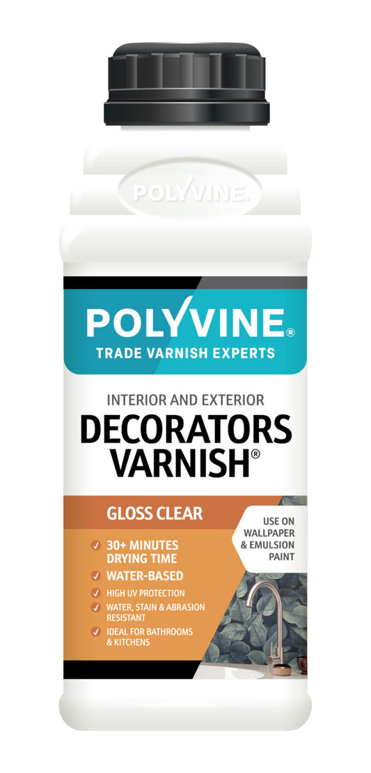 Polyvine Decorators Varnish Gloss Clear 500ML