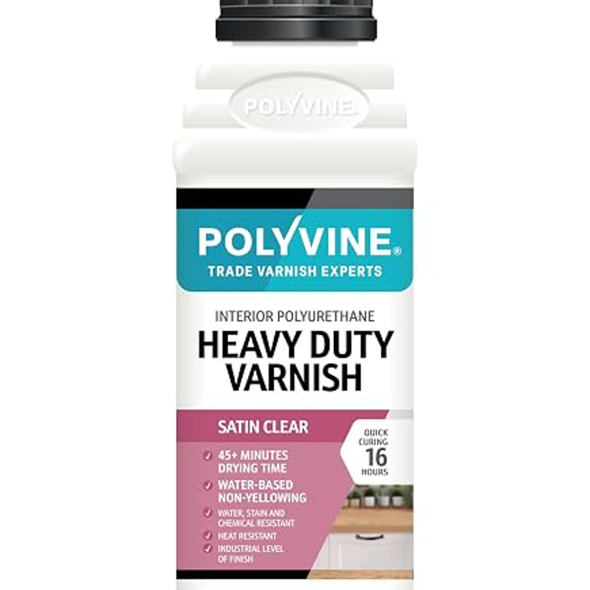 Polyvine Heavy Duty Interior Wood Varnish Satin 500ml