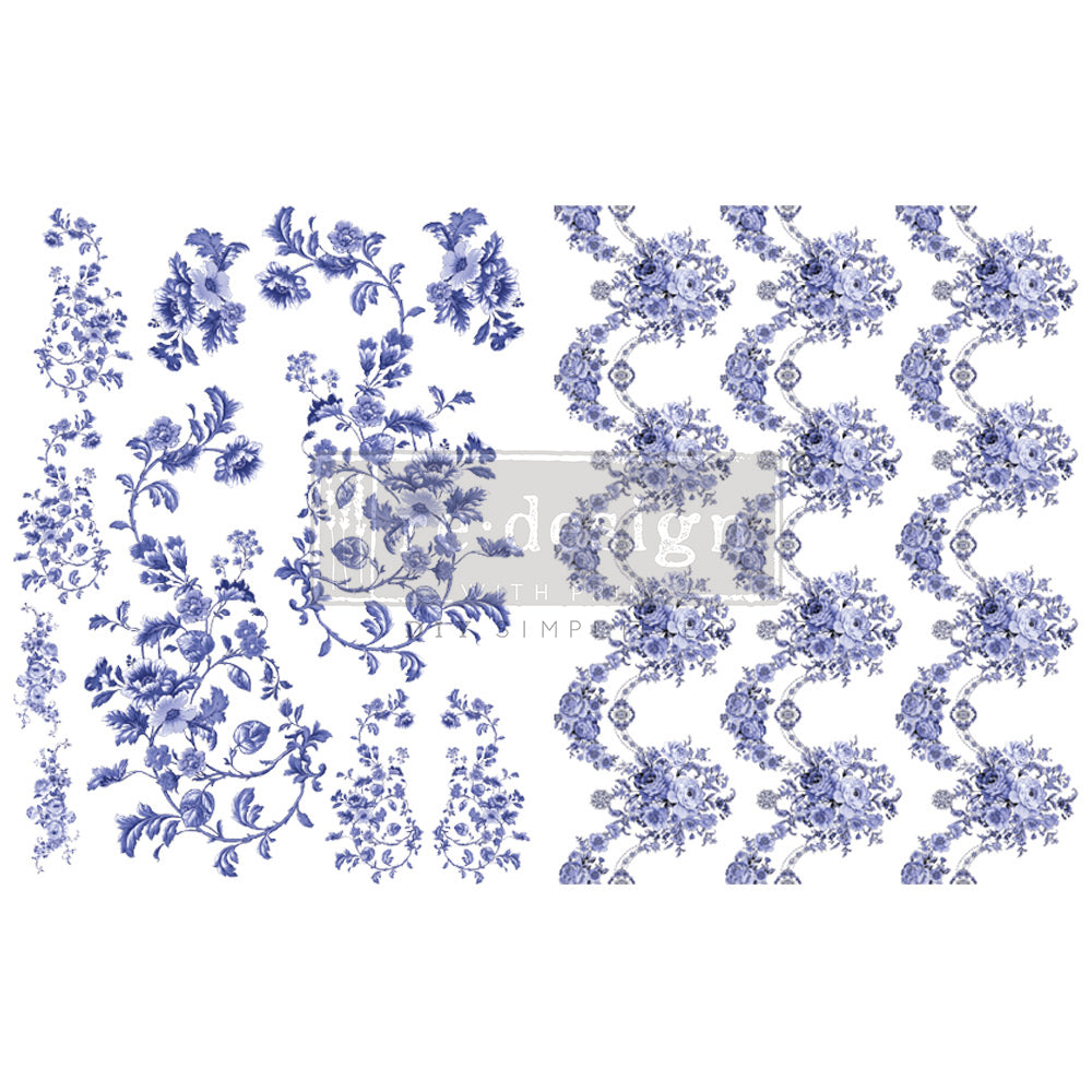 Azure Florals II H20 Transfer