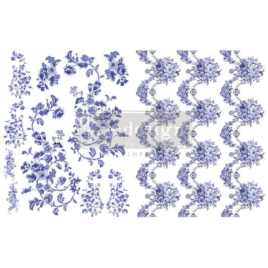 Azure Florals II H20 Transfer