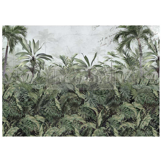 Somewhere Tropical - A1 Rice Paper for Decoupage - LARGE - 59.4cm x 84.1cm - Re-Design with Prima