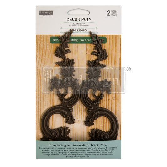 SCROLL ENRICH – 2 PCS, 7?X2.25?X0.28? / 17.8CMX5.72CMX0.71CM