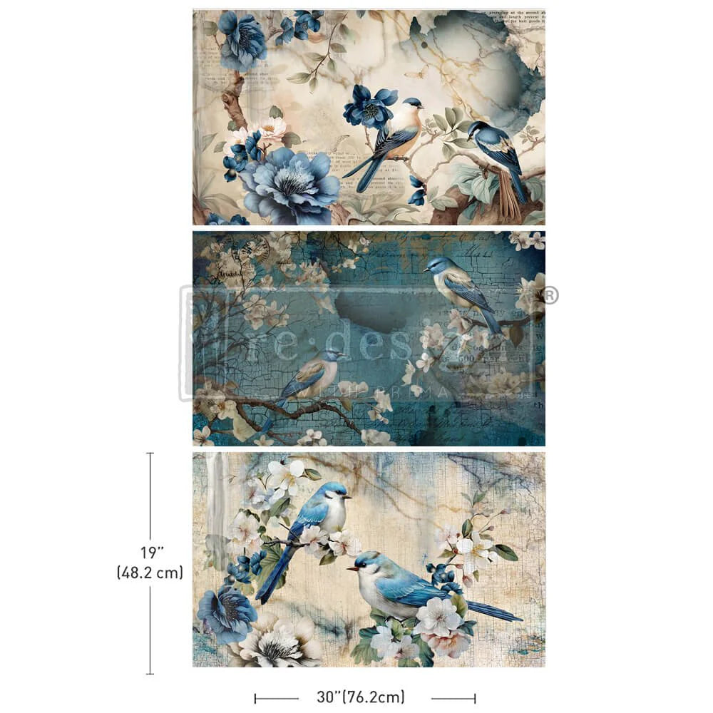 Sapphire Wings Decoupage Paper
