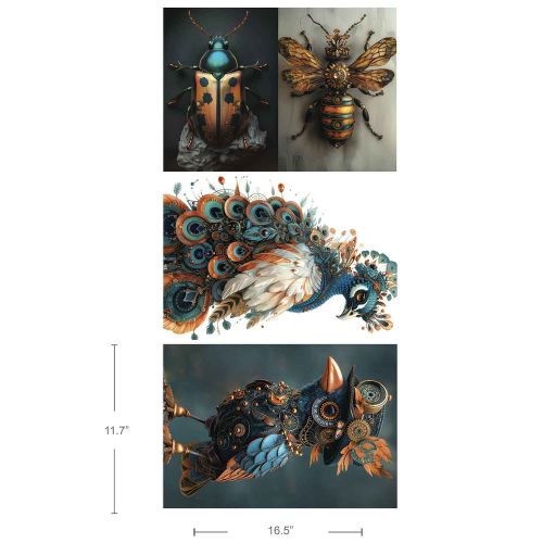 Magical Wings - A3 Rice Paper for Decoupage - 3 Sheets - 29.7cm x 42cm - Re-Design with Prima