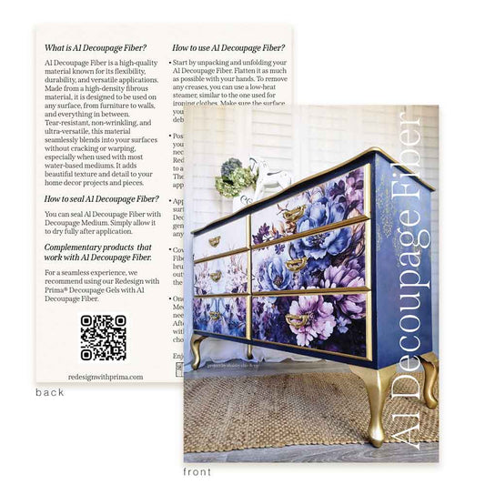 A1 FIBER DECOUPAGE POSTCARD - PACK OF 5 POSTCARDS, EACH 5"x7"