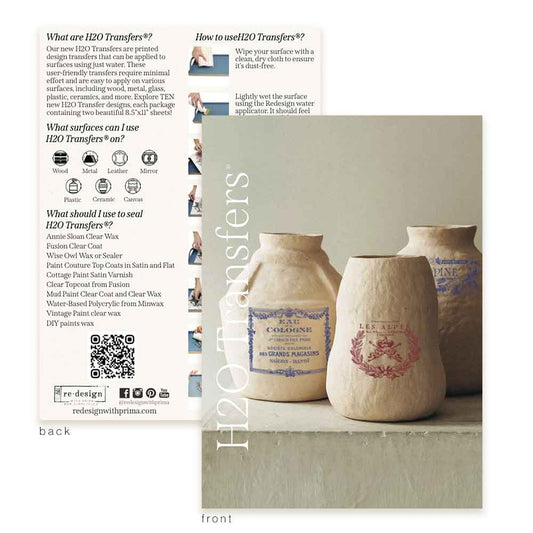 H2O TRANSFERS POSTCARD - PACK OF 5 POSTCARDS, EACH 5"x7"