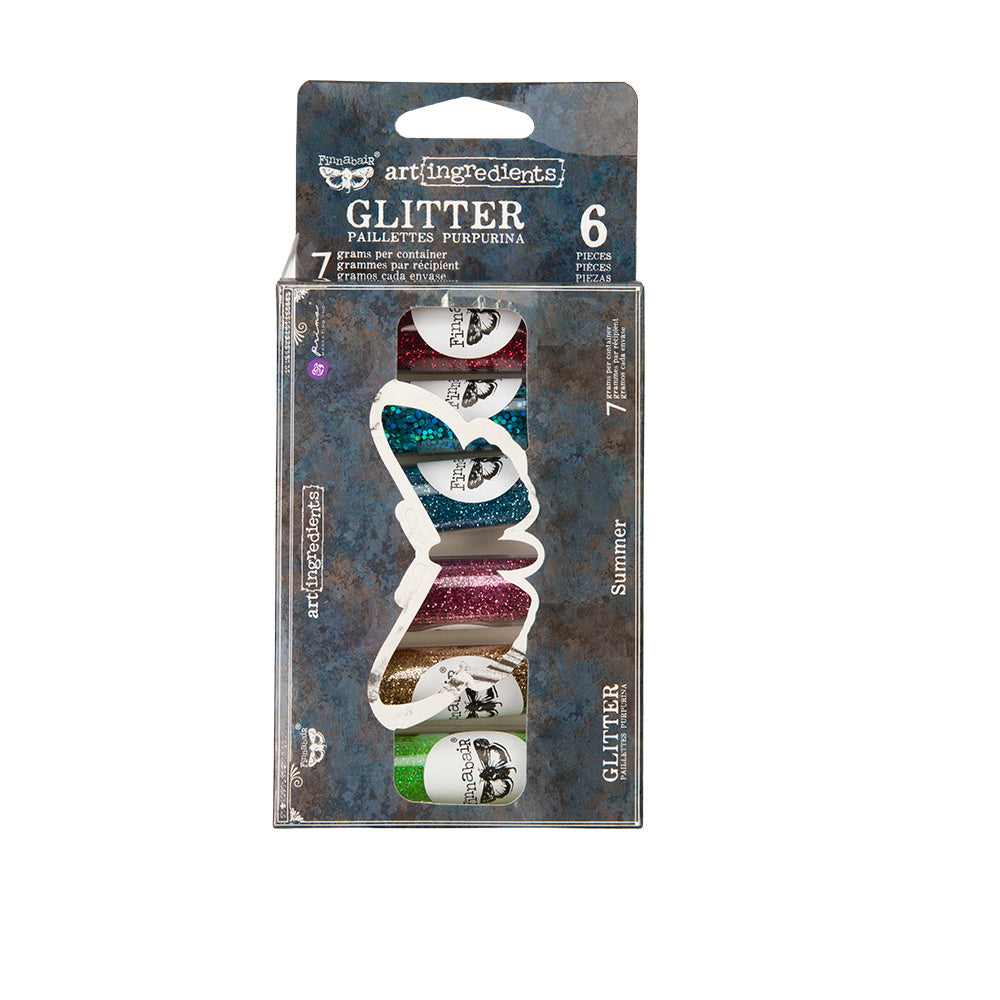 SUMMER GLITTER SET – ART INGREDIENTS – 6 BOTTLES X 10 GRAMS EACH