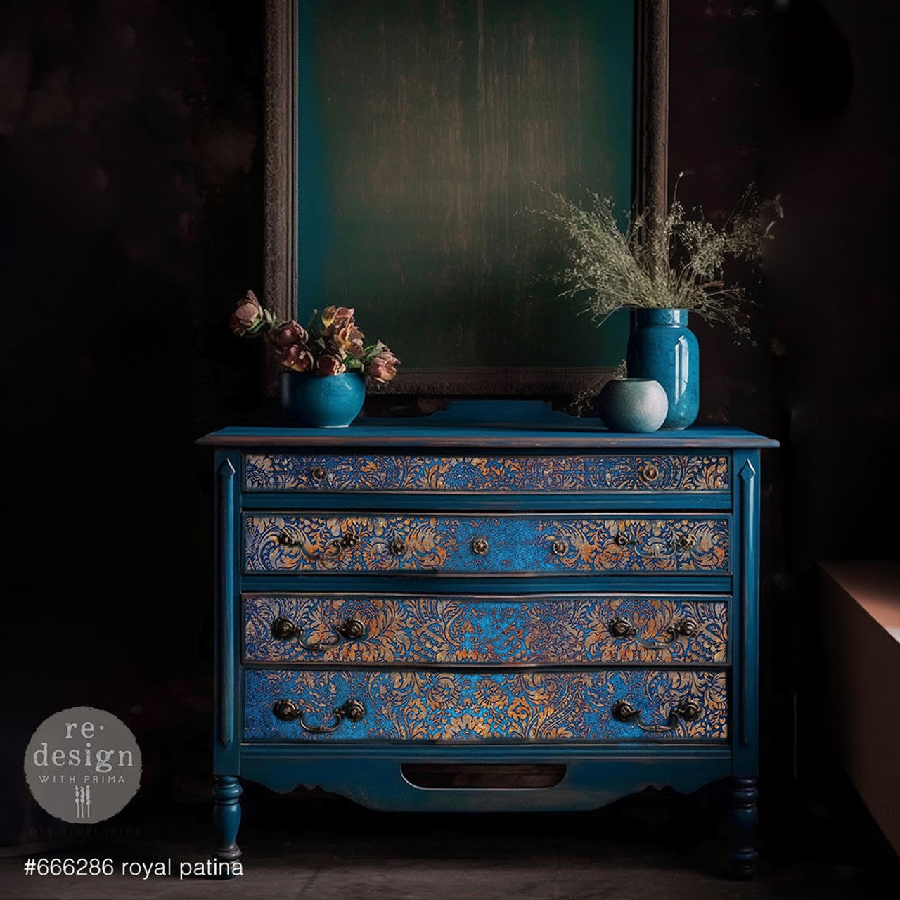 Royal Patina - A1 Rice Paper for Decoupage - LARGE - 59.4cm x 84.1cm - Re-Design with Prima