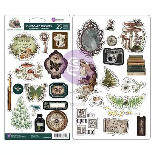 Nature Academia Chipboard Stickers