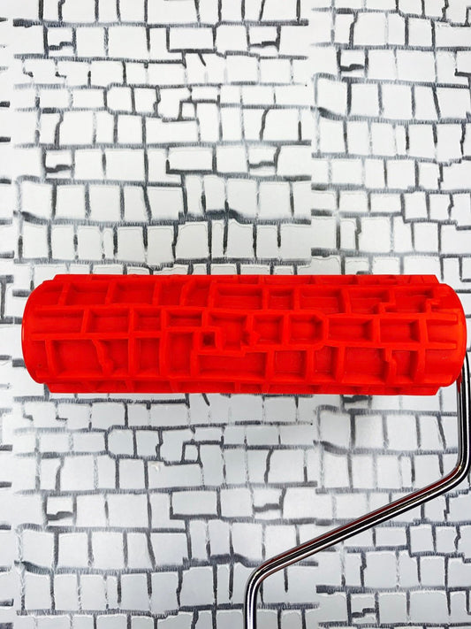 Decorative Art Roller with Handle - COBBLESTONE - Artistic Painting Studio