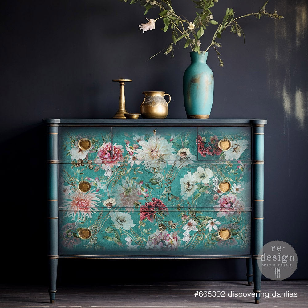 Discovering Dahlias Decoupage Paper