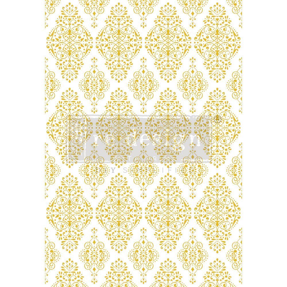 GOLDEN DAMASK - 24" x 35" - Redesign Decor Transfer Decal