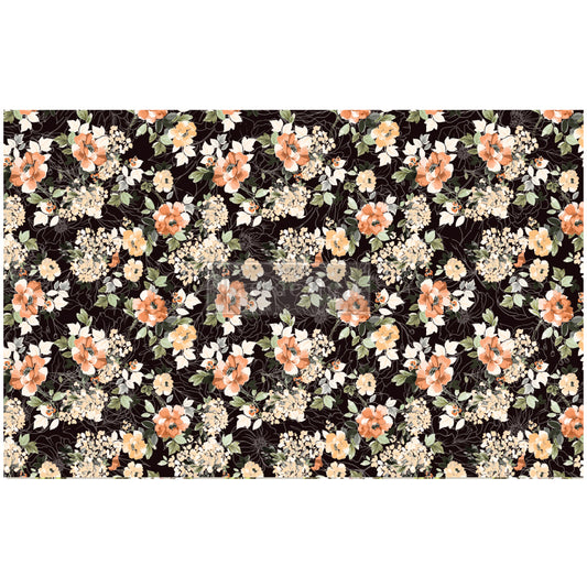 Midnight Amber Decoupage Paper